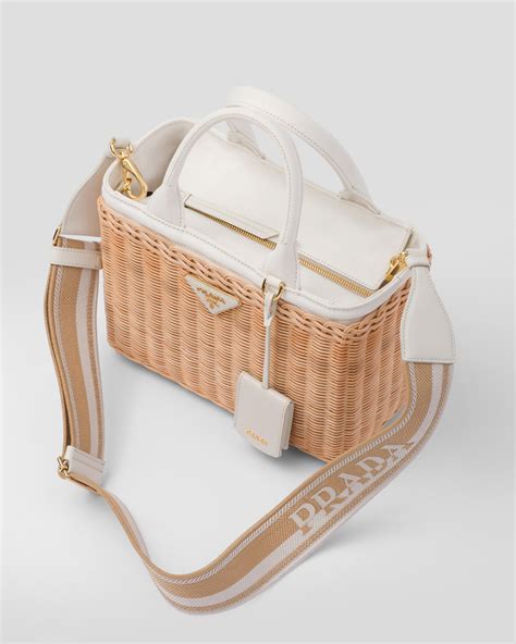 what is small bag outside prada tote|prada wicker tote bag.